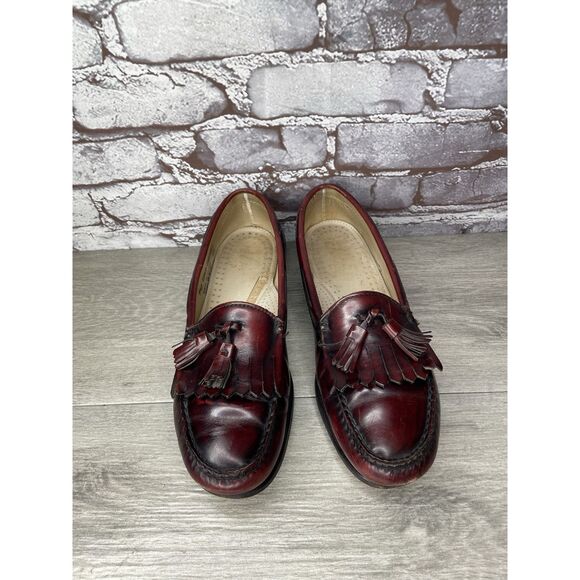 G.H. Bass & Co. Weejuns Burgundy Leather Kiltie Tassel Loafers Men Sz 9.5B US/43 - Picture 11 of 16
